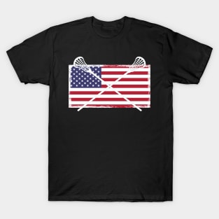 Lacrosse USA American Flag T-Shirt